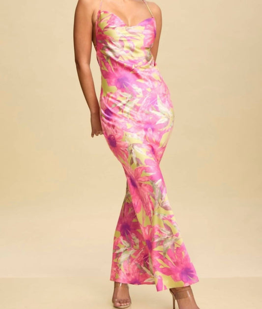 Luxxel - Open Back Floral Maxi Dress