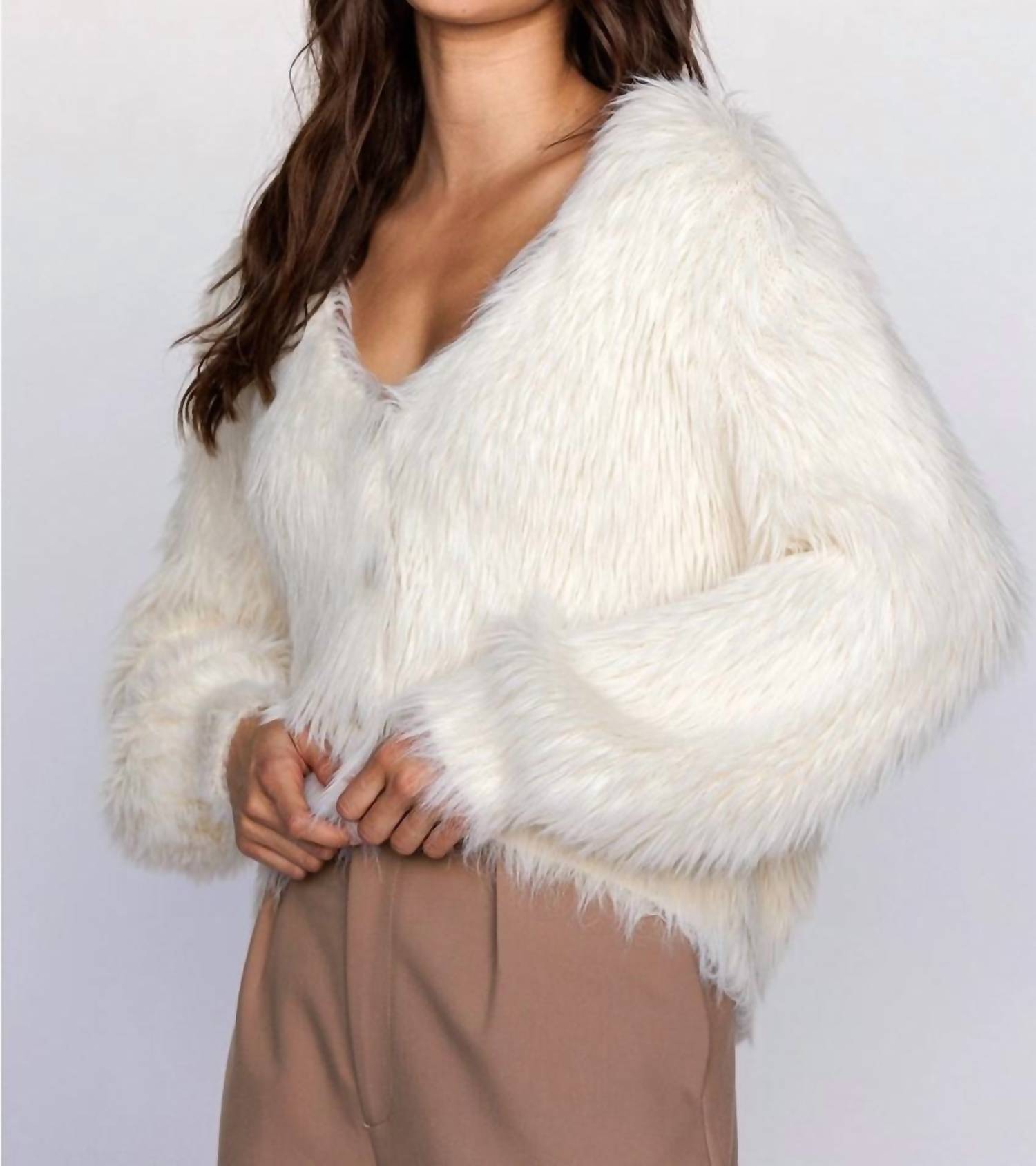 Storia - Beatrix Faux Fur Cardigan