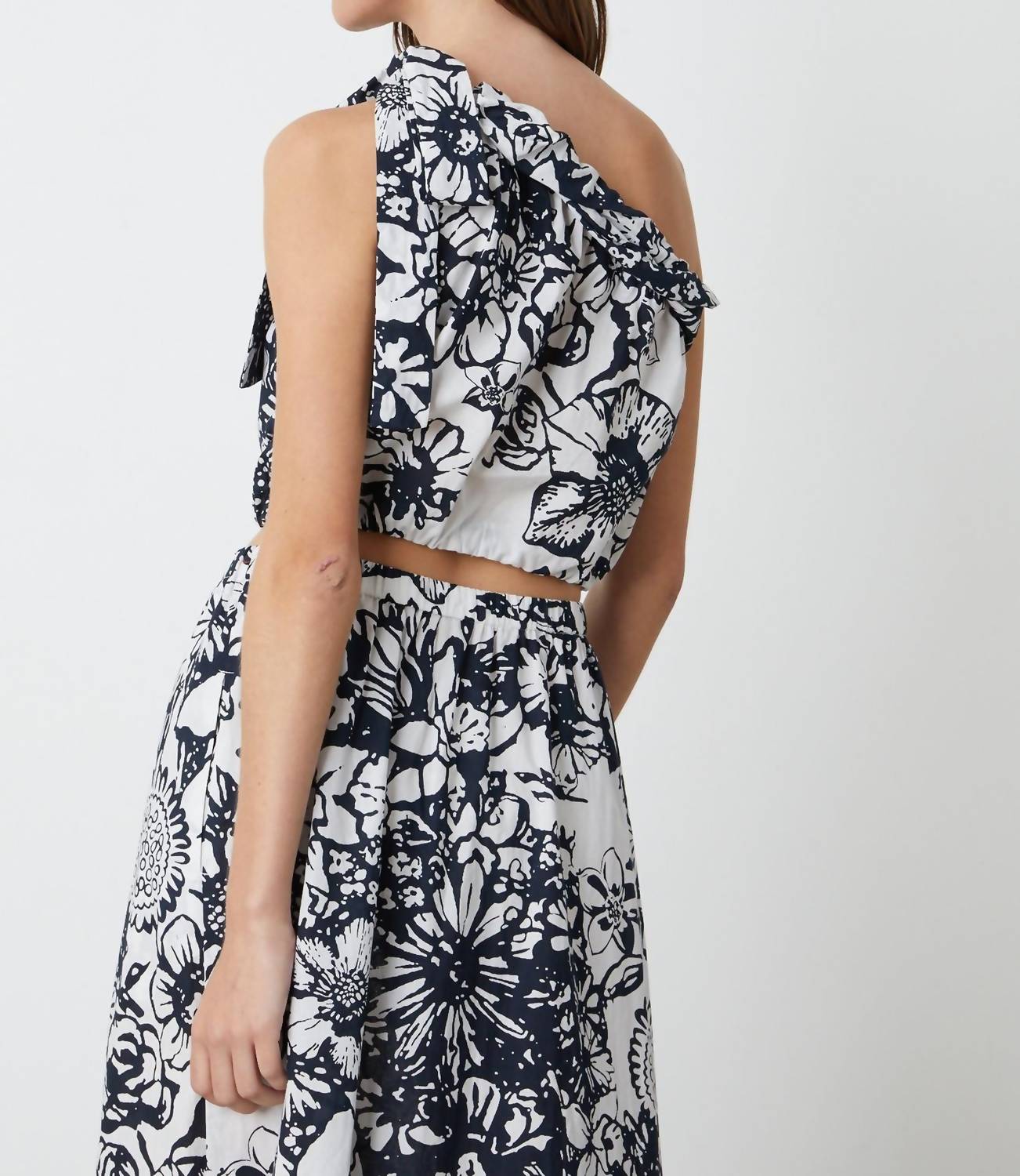 Velvet By Graham & Spencer - Camilla Clementine Print One Shoulder Top