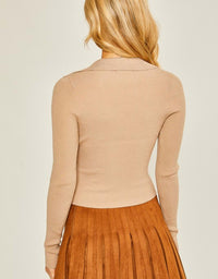 Love Tree - Collared V Neck Sweater