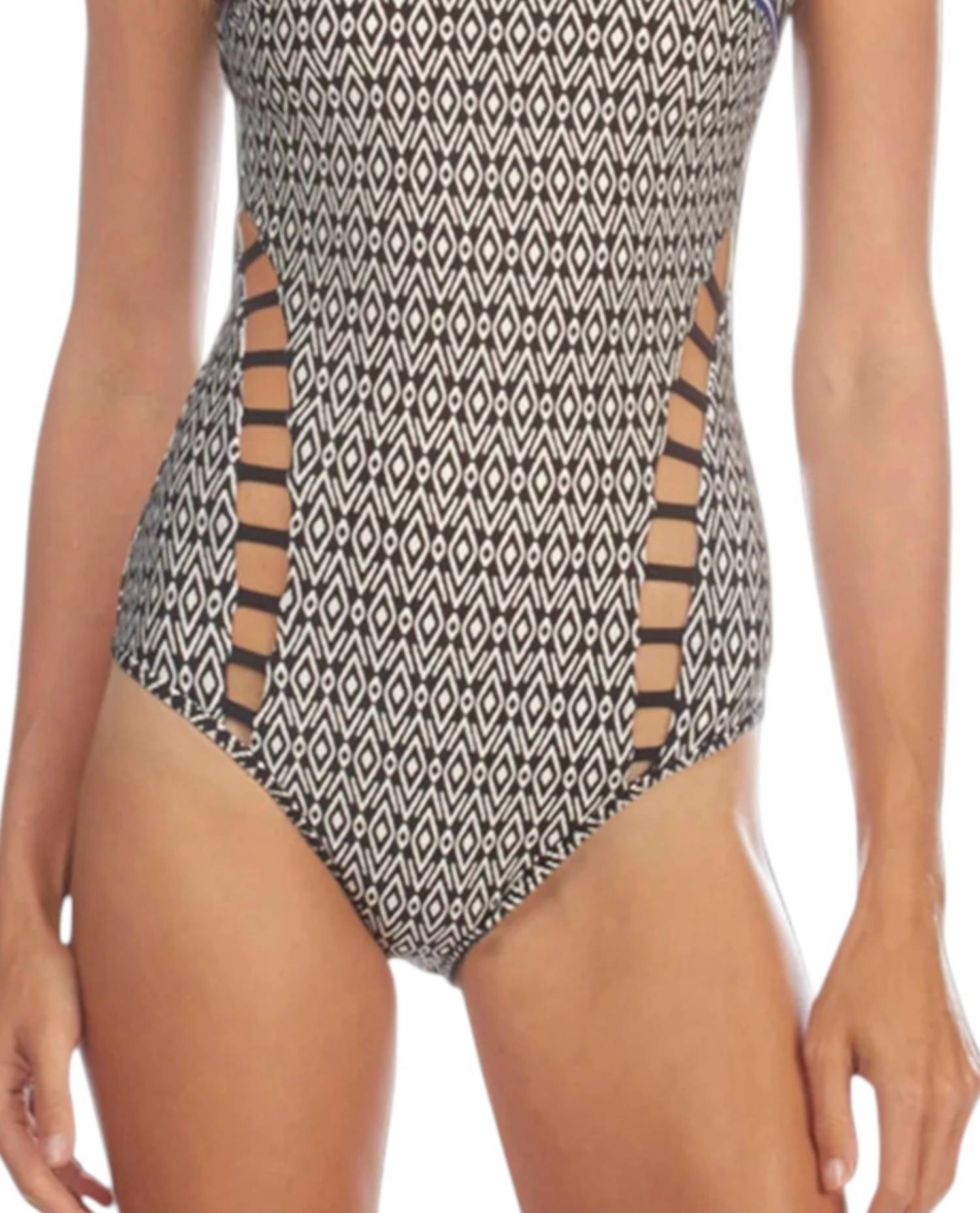 Kenneth Cole - Bandeau Cut Out One Piece Swimsuit