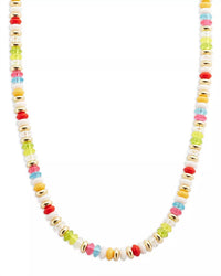 Aqua - Women's Beaded Collar Necklace