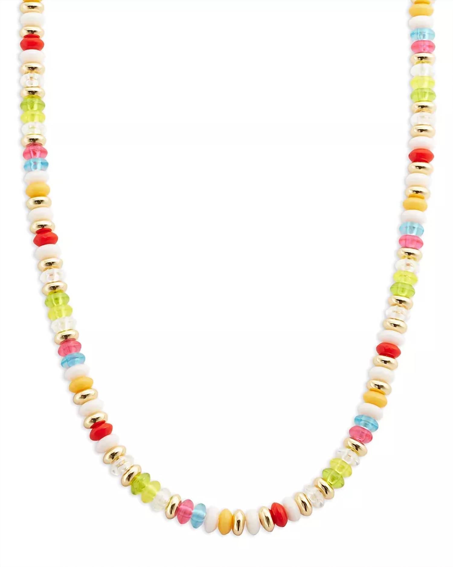 Aqua - Women's Beaded Collar Necklace