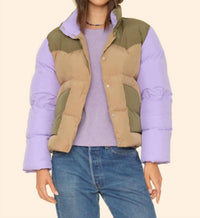 XIRENA Zayne High Puffers Jacket in multicolor - women's jacket - detail view