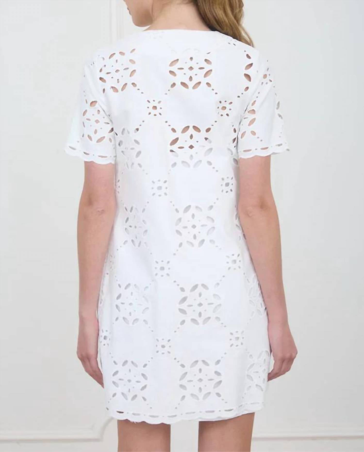 Zoe And Claire - Everly Eyelet Romance Mini Dress