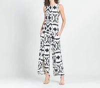 Clara Sun Woo Modern Jewel Neck Tank in bone black - women's tank top