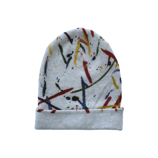 CASHMERE PAINT SPLATTER BEANIE