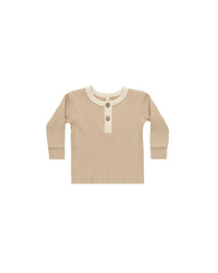 Quincy Mae - Girls' Ribbed Henley And Legging Set