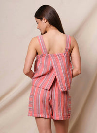 Sundry - Crossback Swing Striped Tank Top