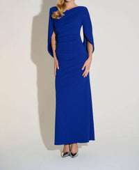 Joseph Ribkoff - Draped Cowl Sleeve Evening Dress