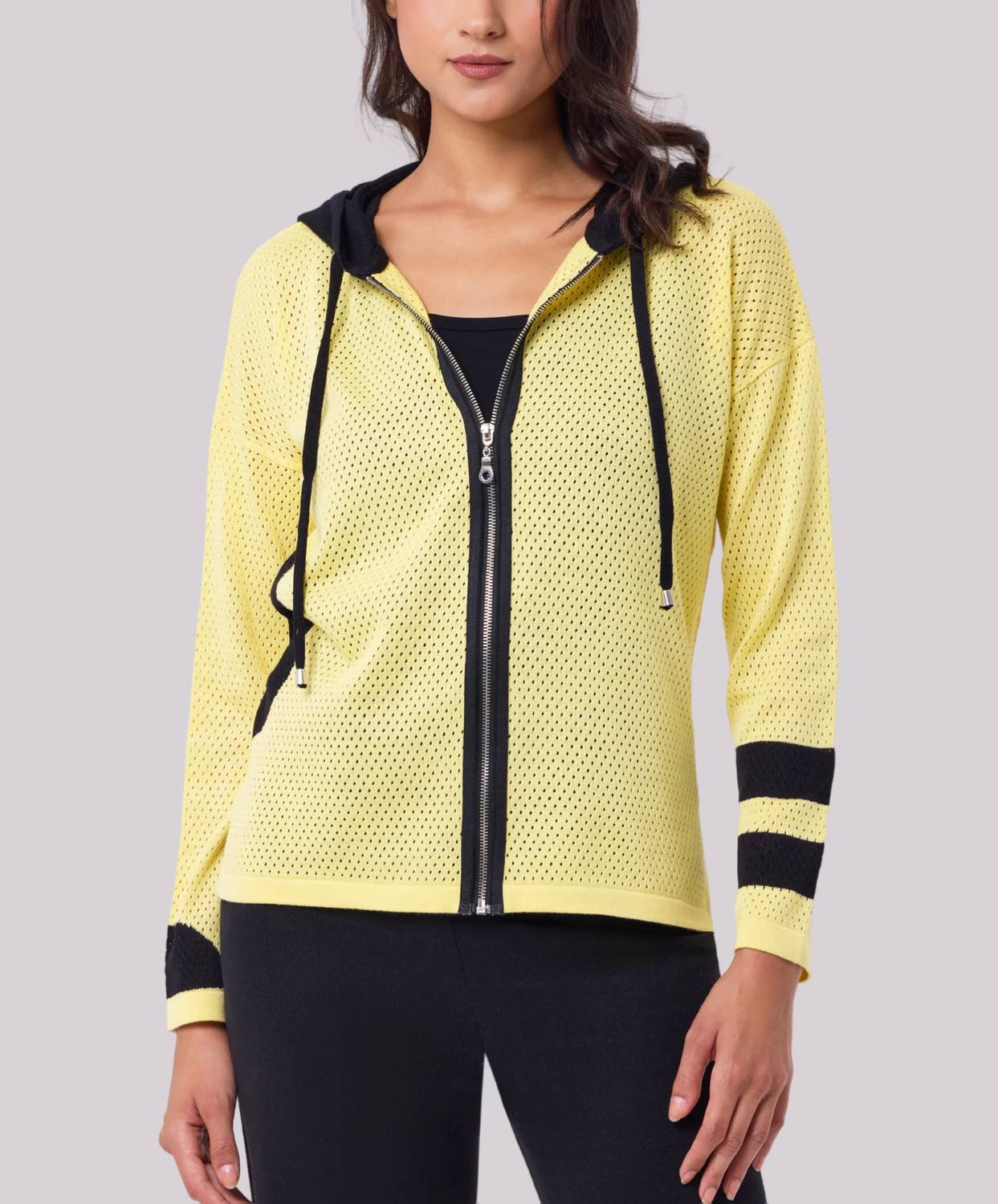 Angel Apparel - Pointelle Knit Zip Up Hoodie