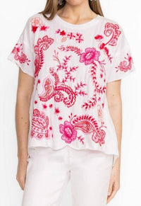 Johnny Was - CASSIA RAW DETAIL SWING TEE