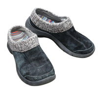 dansko Women's Emily Slip On Shoes in black suede - women's flats - detail view