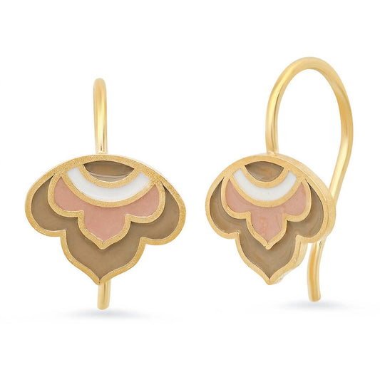 Jessica Elliot - Women's Enameled Lotus Ear Wire Earrings