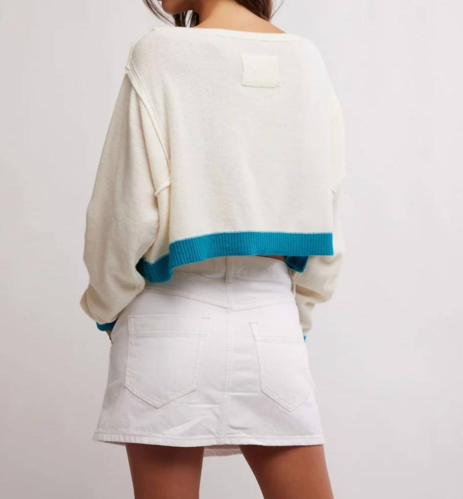 Free People - In The Blue Pullover Sweatshirt