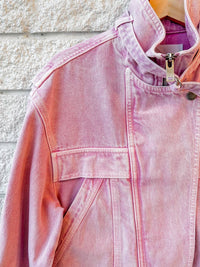 ISABEL MARANT Joseline Zip Up Jacket in pink - women's jacket - view 4