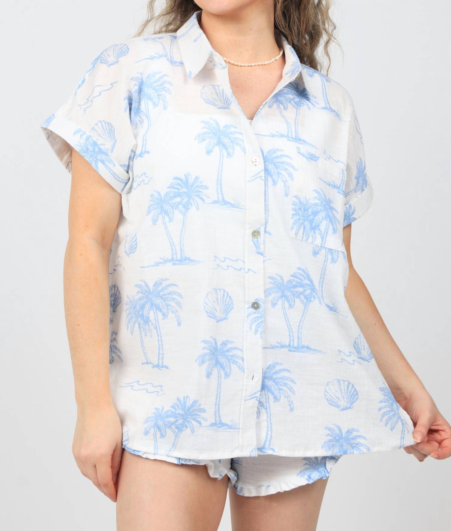 Ocean Drive - Kathryn Textured Button Up Shirt