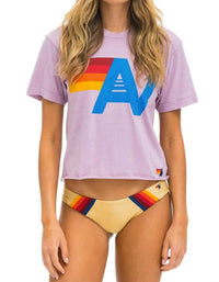 AVIATOR NATION Logo Boyfriend Tee in mauve - women's t-shirt