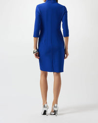 Joseph Ribkoff - Pleated Faux Wrap Sheath Dress