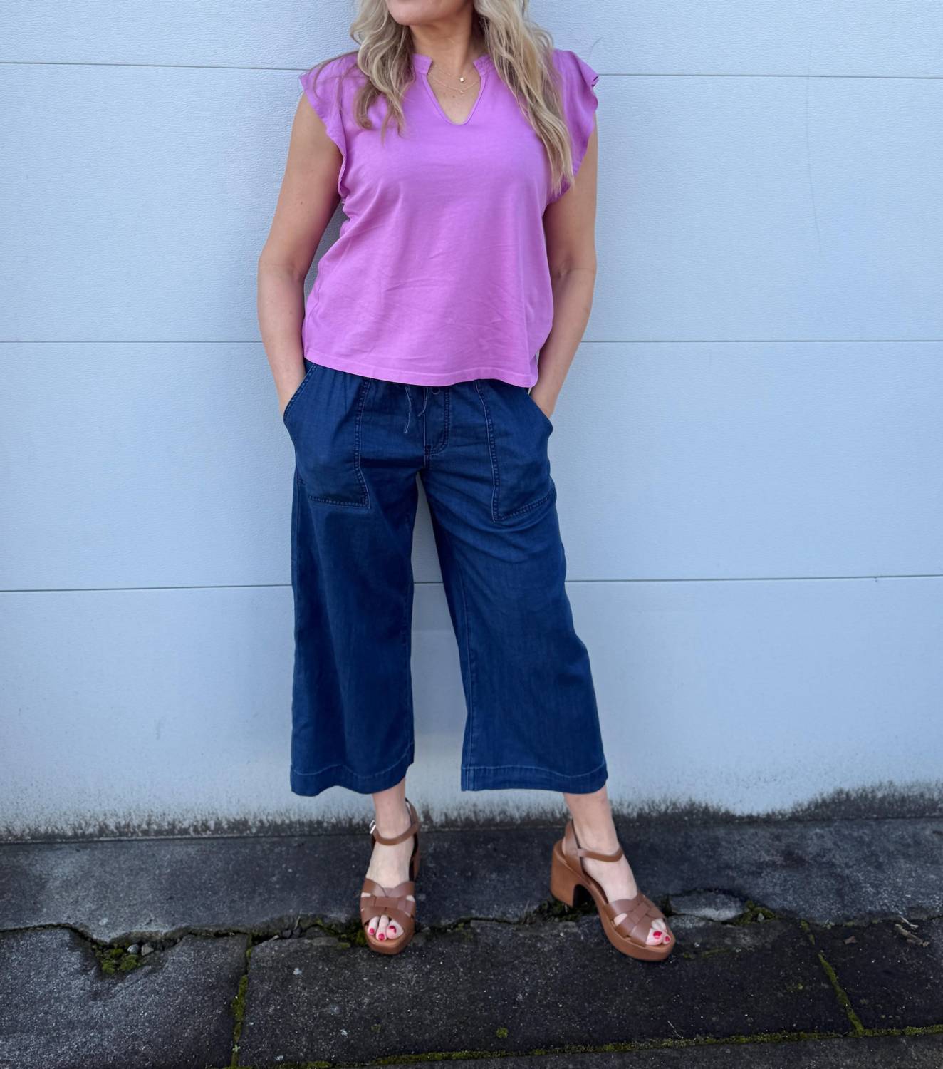 Tribal - Ruffle Sleeve Top