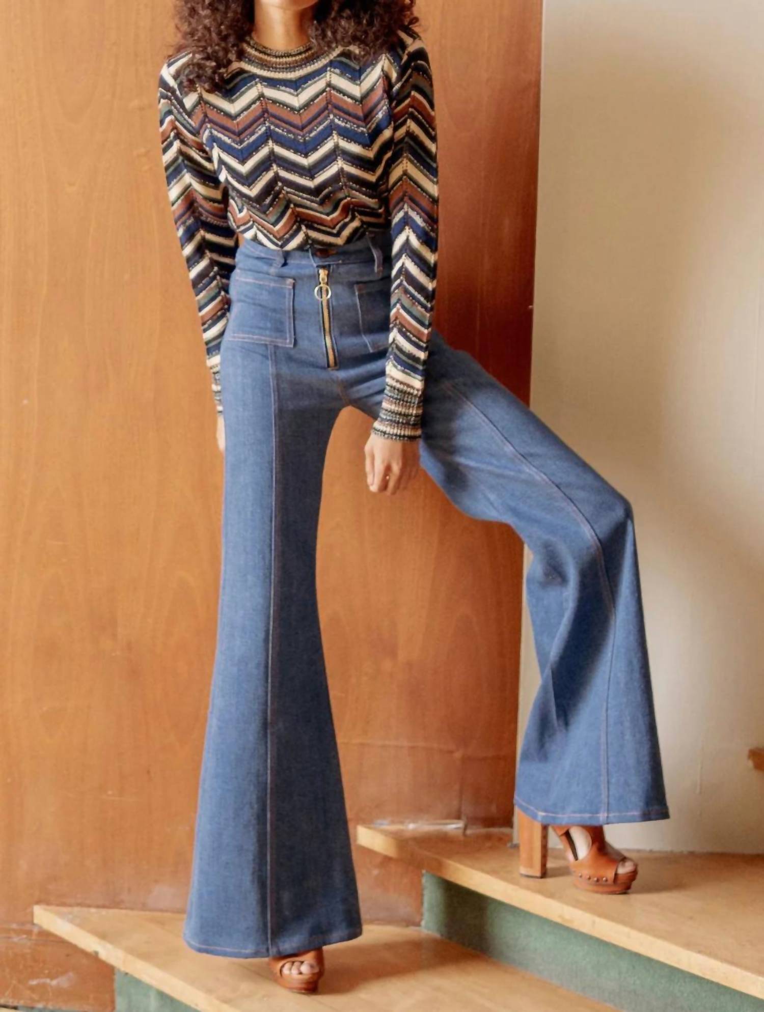Stoned Immaculate - Bardot High Waisted Bells Jeans
