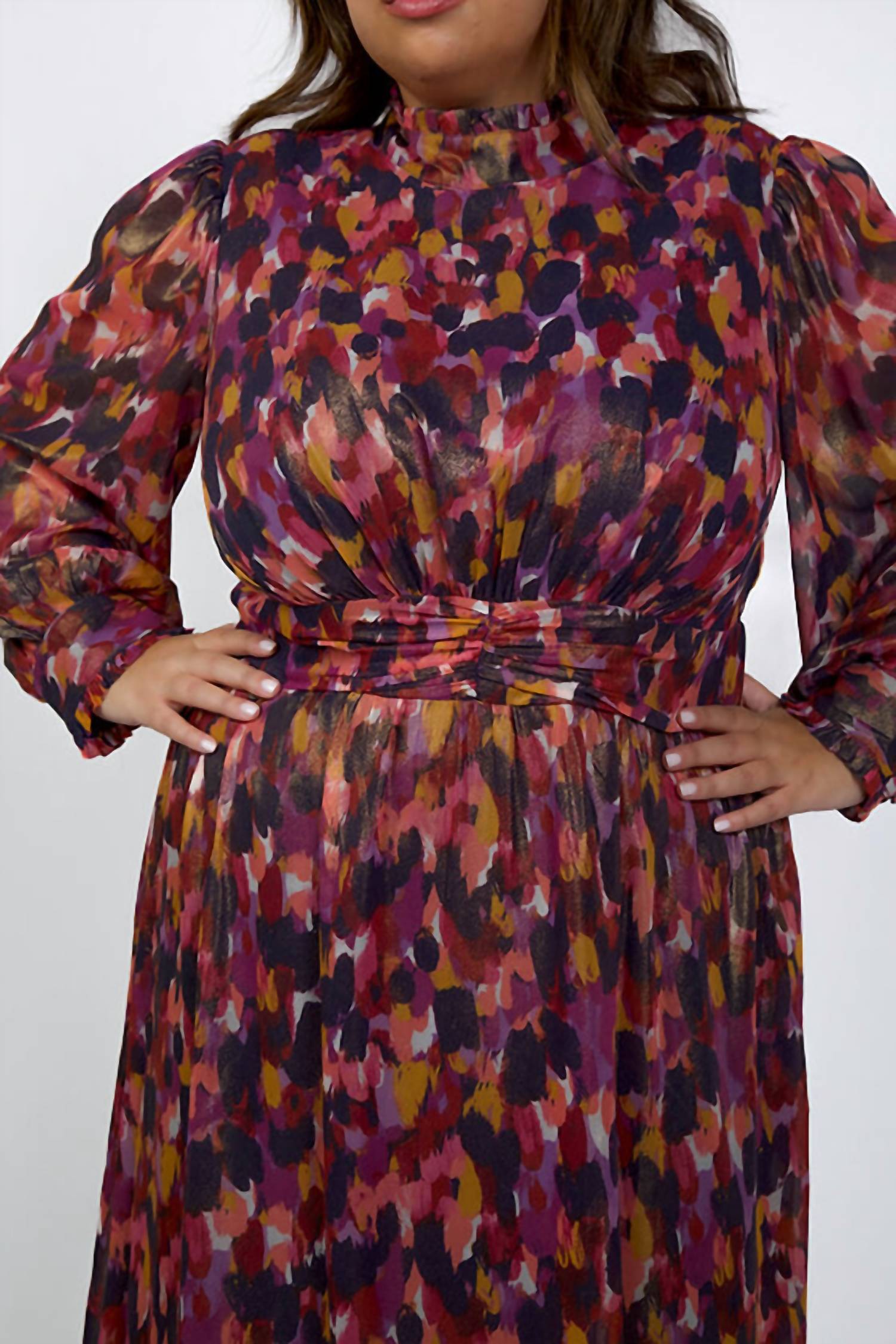 Donna Morgan - Dara Long Sleeve Maxi Dress - Plus