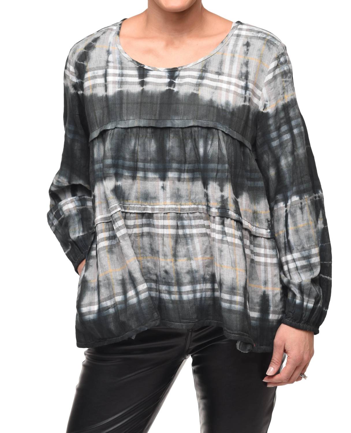 Tulip Clothing - Noelle Balloon Sleeves Pullover Top