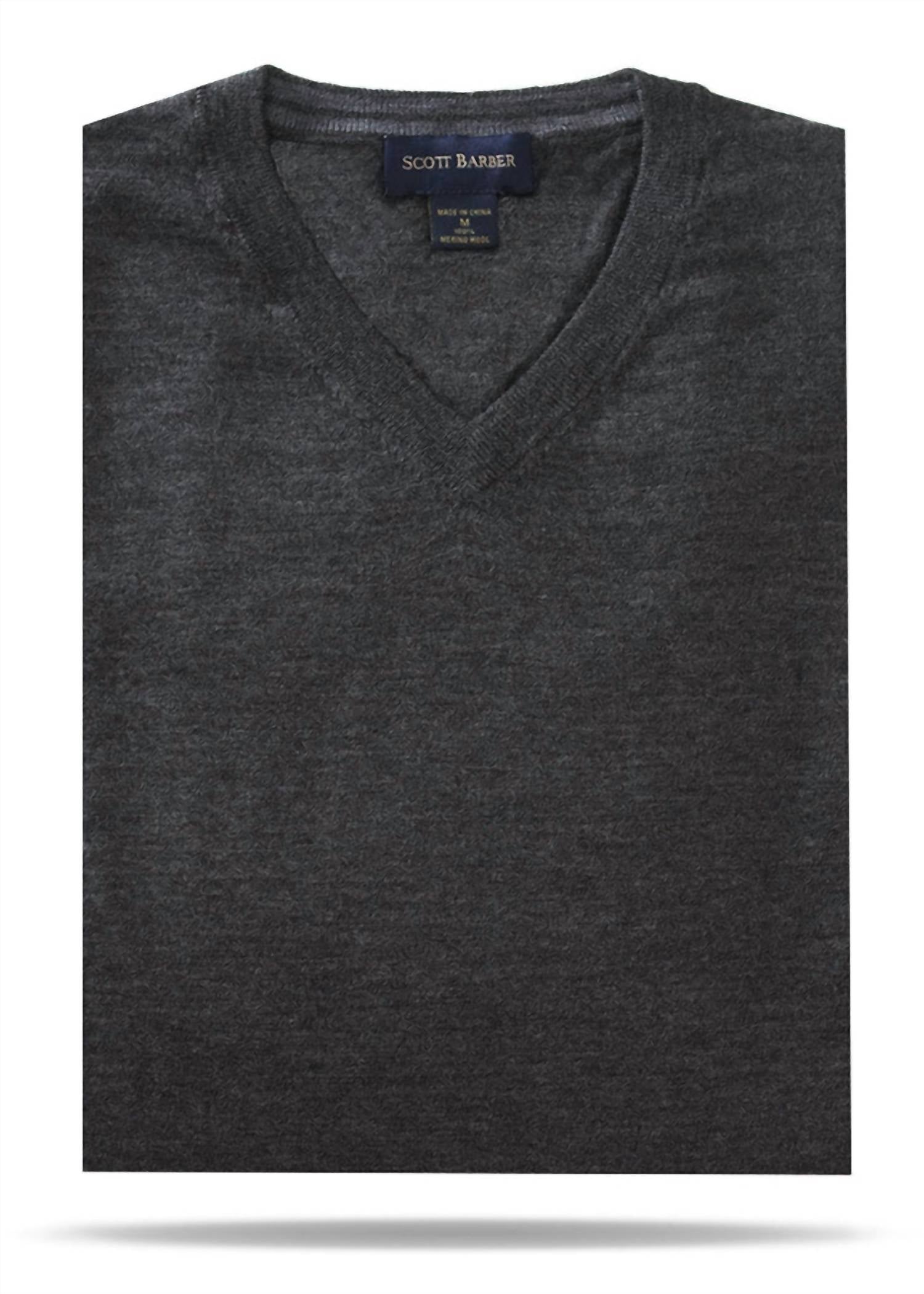Scott Barber - Men's Merino V-neck Sweater