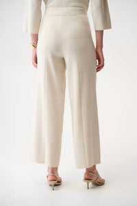 Joseph Ribkoff High Waisted Belted Trousers in birch melange 1 - women's pants - detail view
