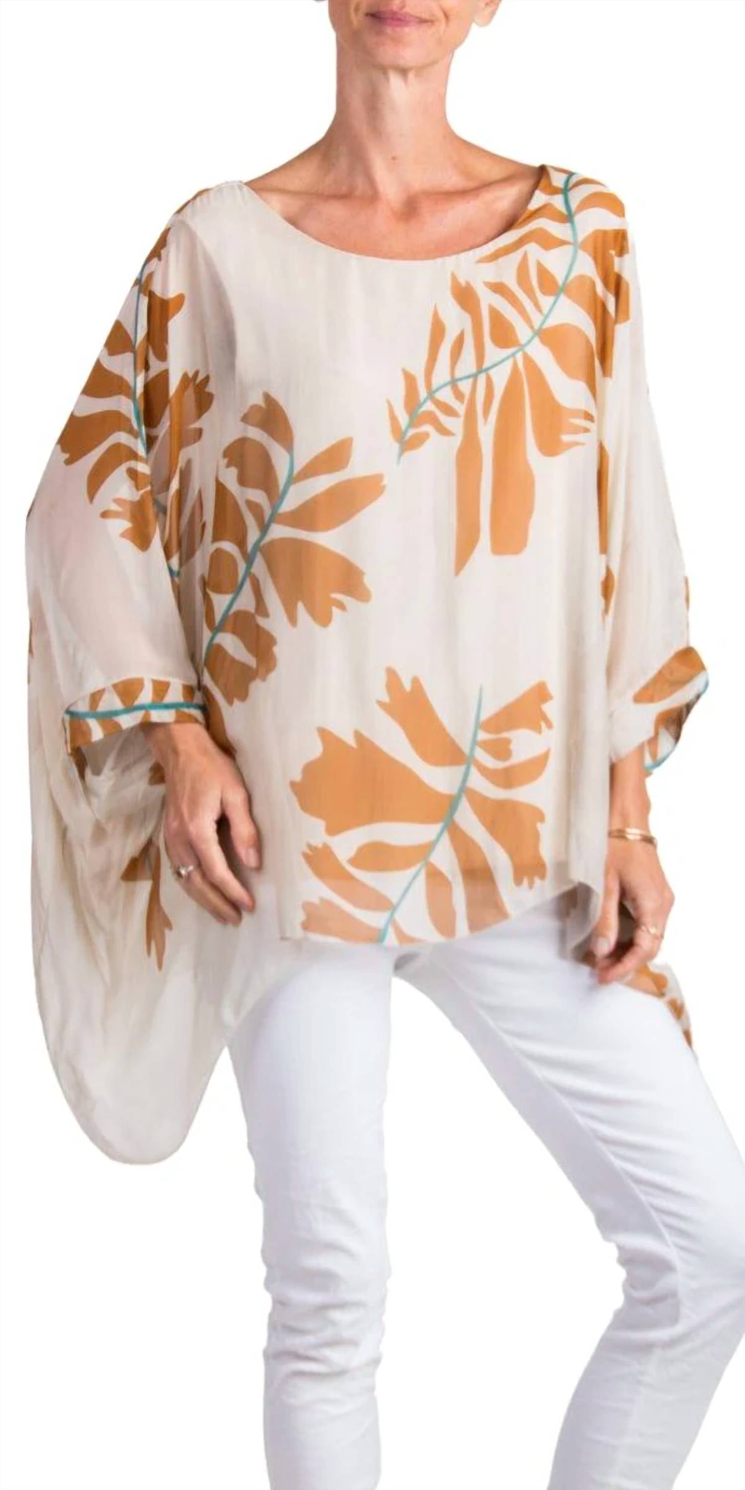 Gigi Moda - Seta Foglia Kaftan Top