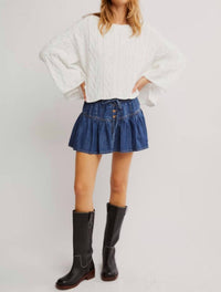 Free People - Washed Ashore Oversized Cotton Crewneck Sweater