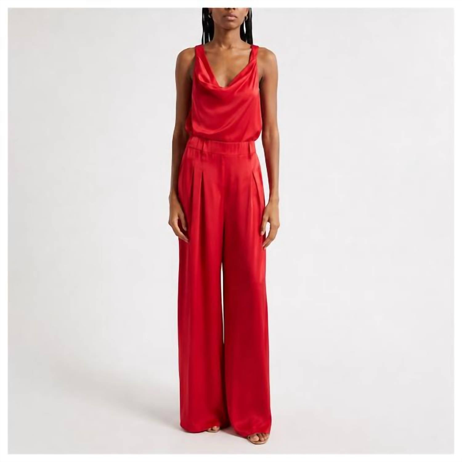 Ramy Brook - Zoe Cowl Neck Satin Tank Top