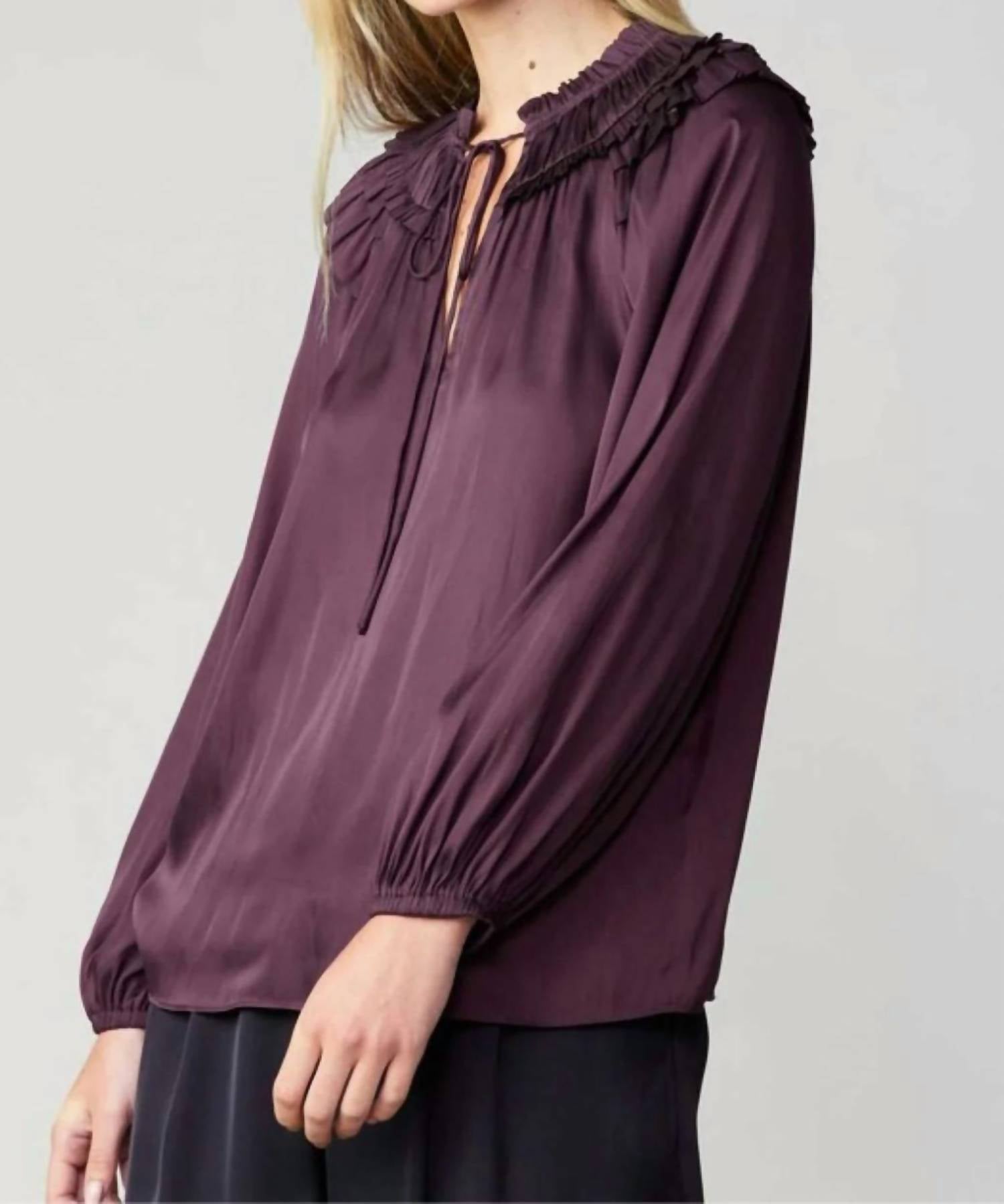 Current Air - Shoulder Ruffle Top