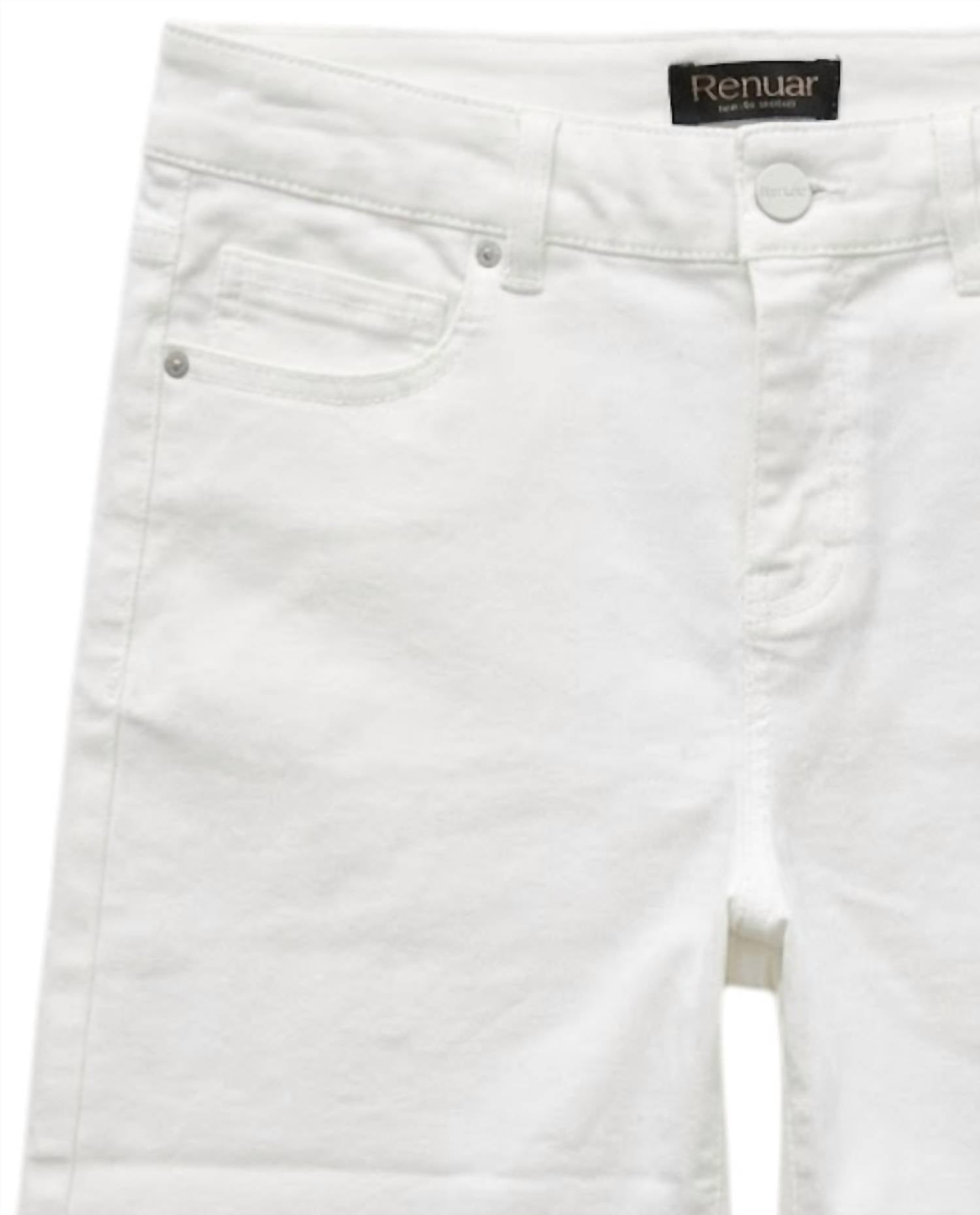 Renuar Women's Little Bird Short in oyster - women's shorts - detail view