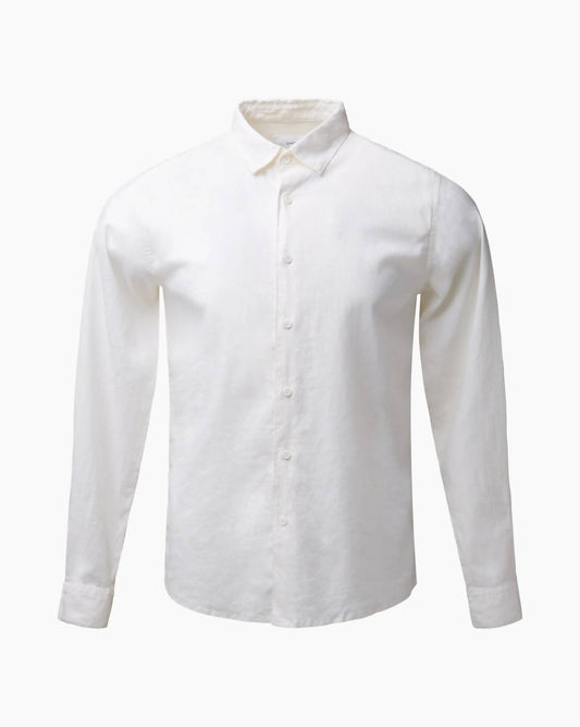 MENS STRETCH LINEN LONG SLEEVE SHIRT