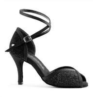 Portdance - Women's Vintage Peep Toe Ankle Strap Dancing Shoe