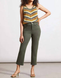 Tribal - Sophia Flared Jeans With Distressed Hem