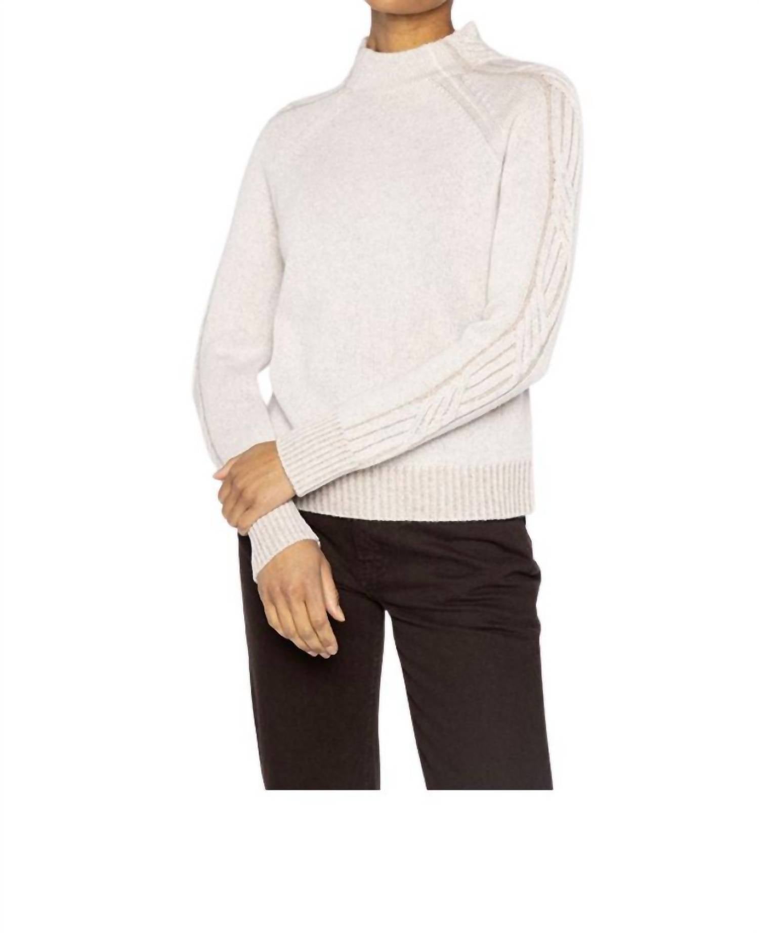 Kinross - Plaited Cable Sleeve Funnel Sweater