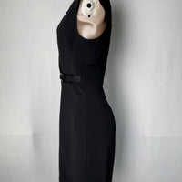 The Row Women’s Crepe Wrap Mini Dress in black - women's dress - alternate view