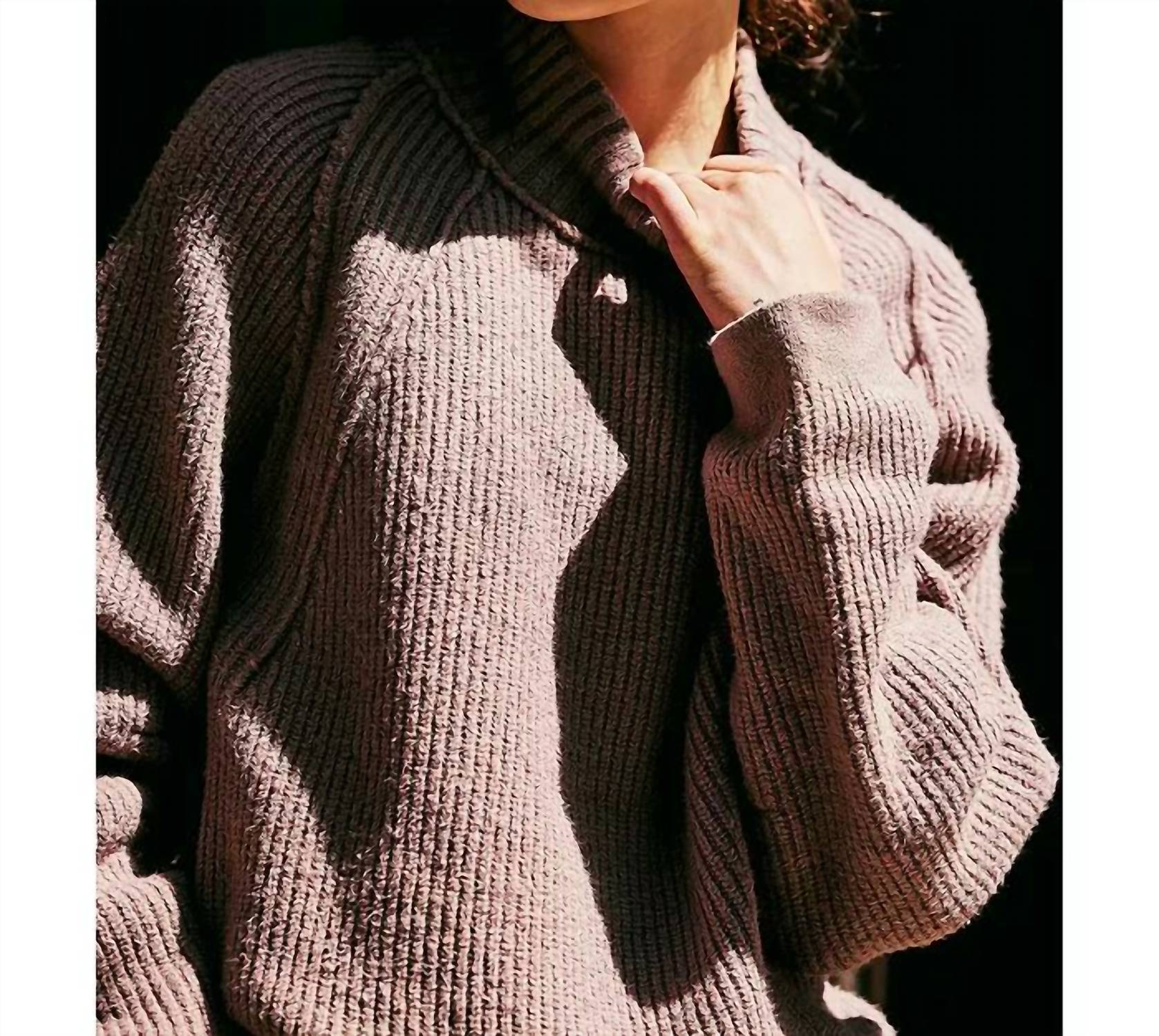 Free People Sunbeam Textured Sweater in antler - women's sweater - view 6