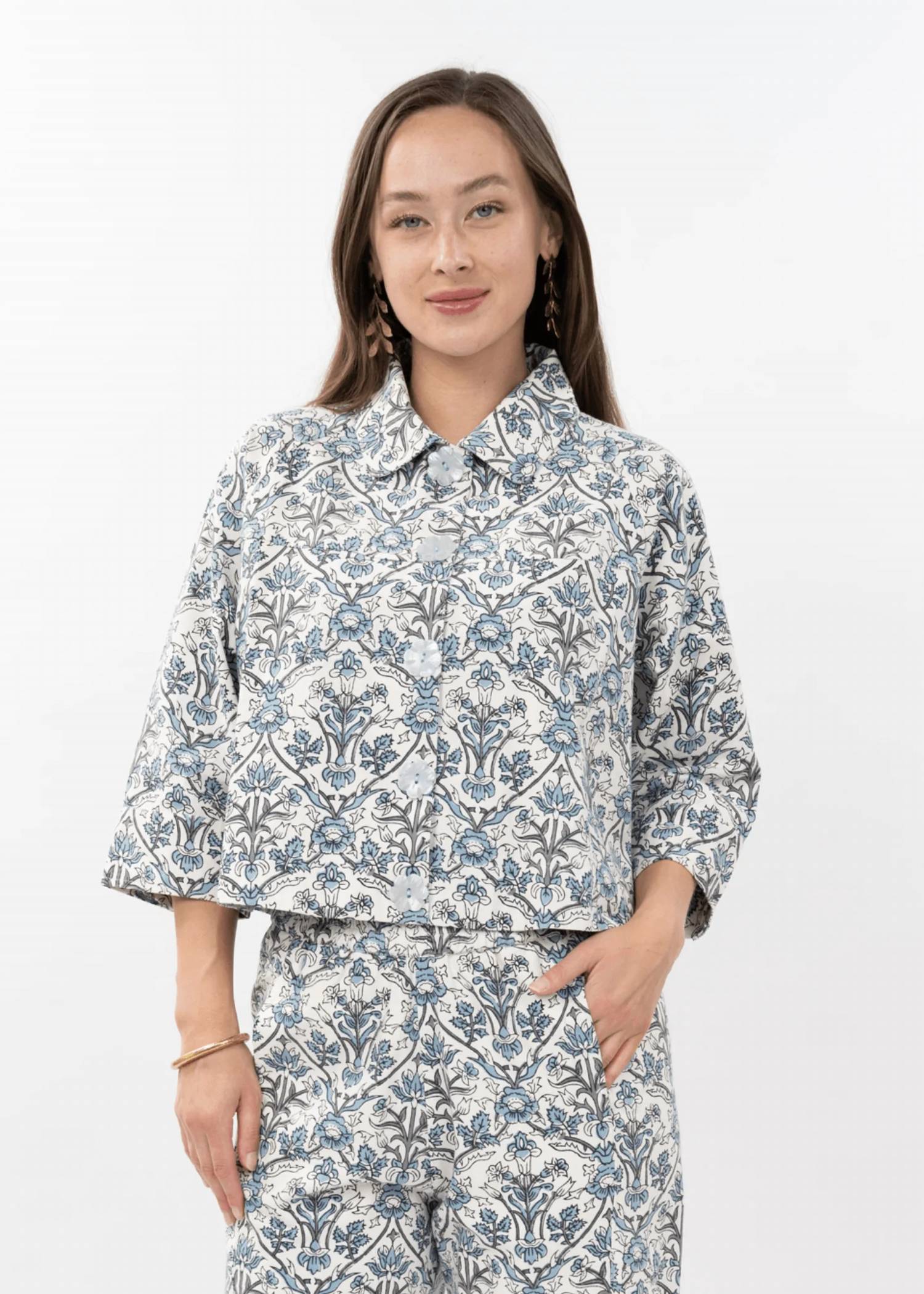 Ivy Jane - Serenity Floral Button Down Top
