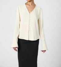 French Connection - Carmen Crepe Long Sleeve Top
