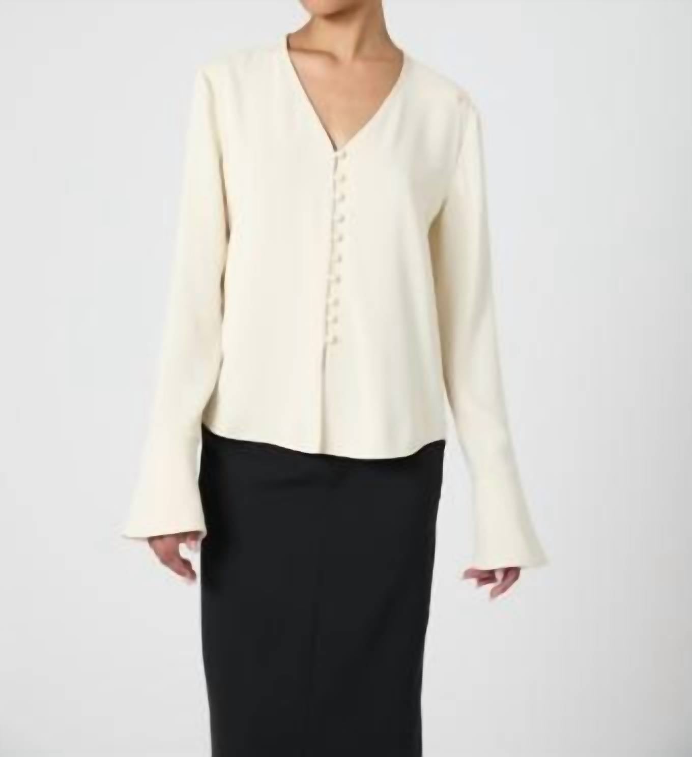 French Connection - Carmen Crepe Long Sleeve Top