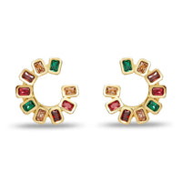 Lele Sadoughi - Women's Spiral Gem Earrings
