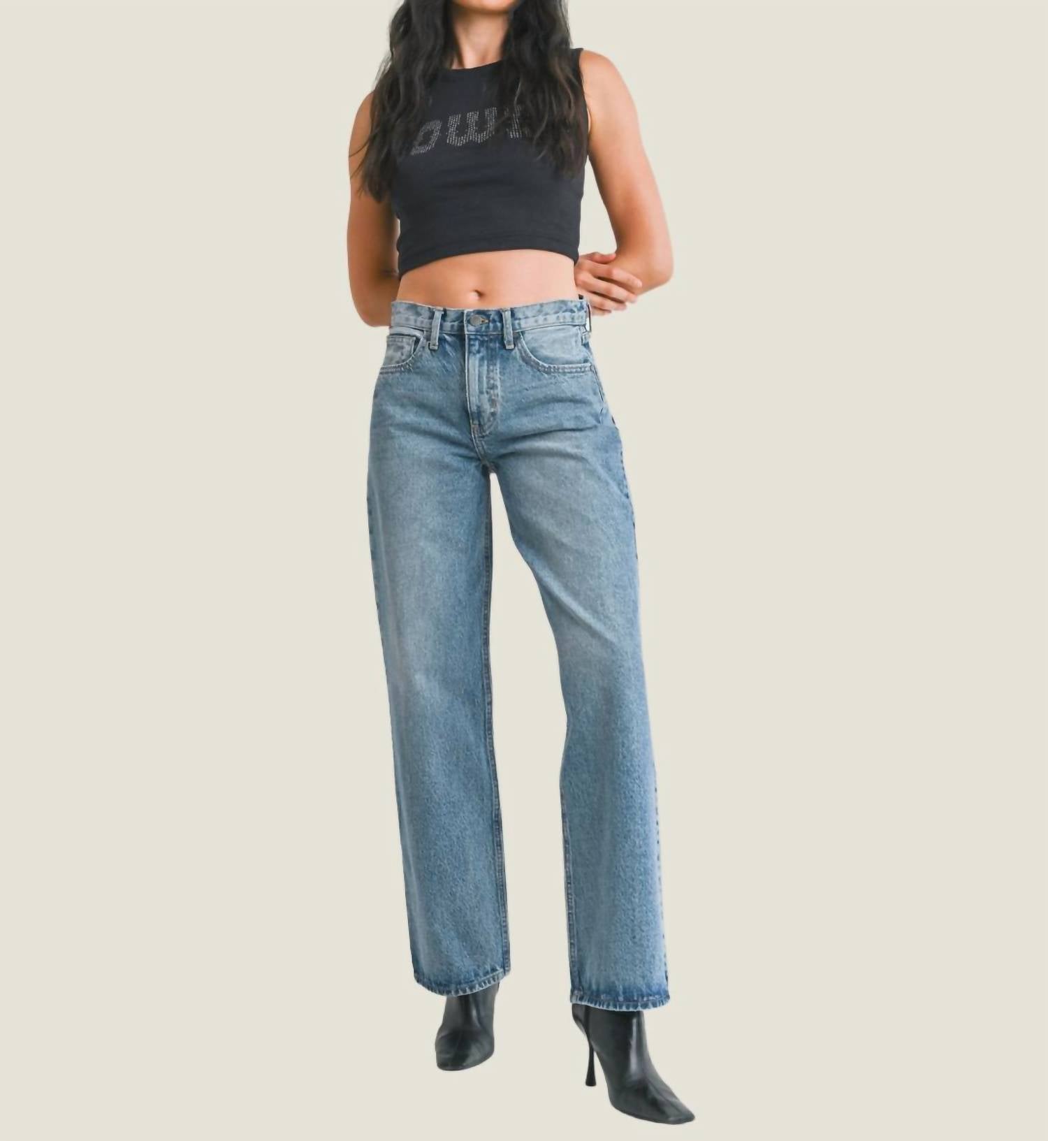 Just Black Denim - Relaxed Straight Jeans
