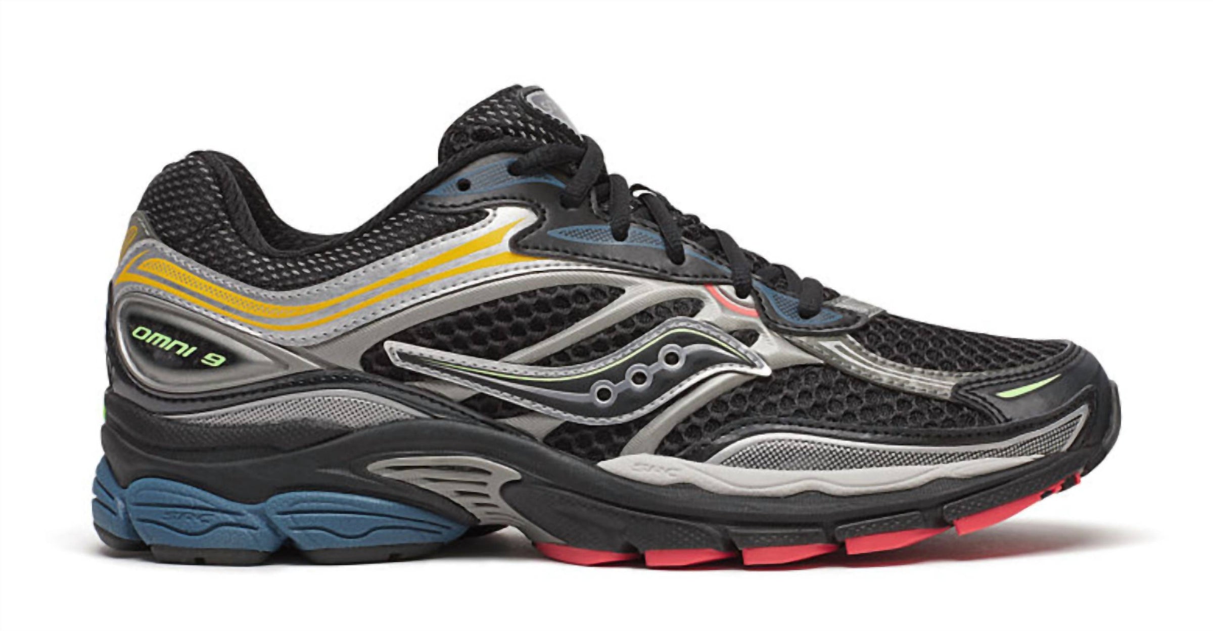 SAUCONY Men's Progrid Omni 9 Sneakers in black multi - men's sneaker