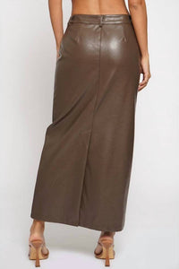 Sans Souci - Better Than Chocolate Leather Skirt