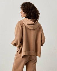 NSF Luma Oversize Poncho in faded caramel - women's sweater - alternate view