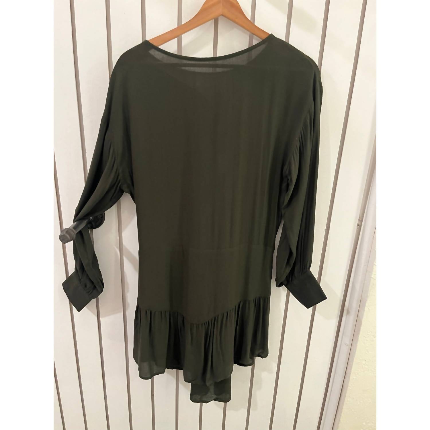 Stillwater Women's Tunic Top in army green - women's shirt