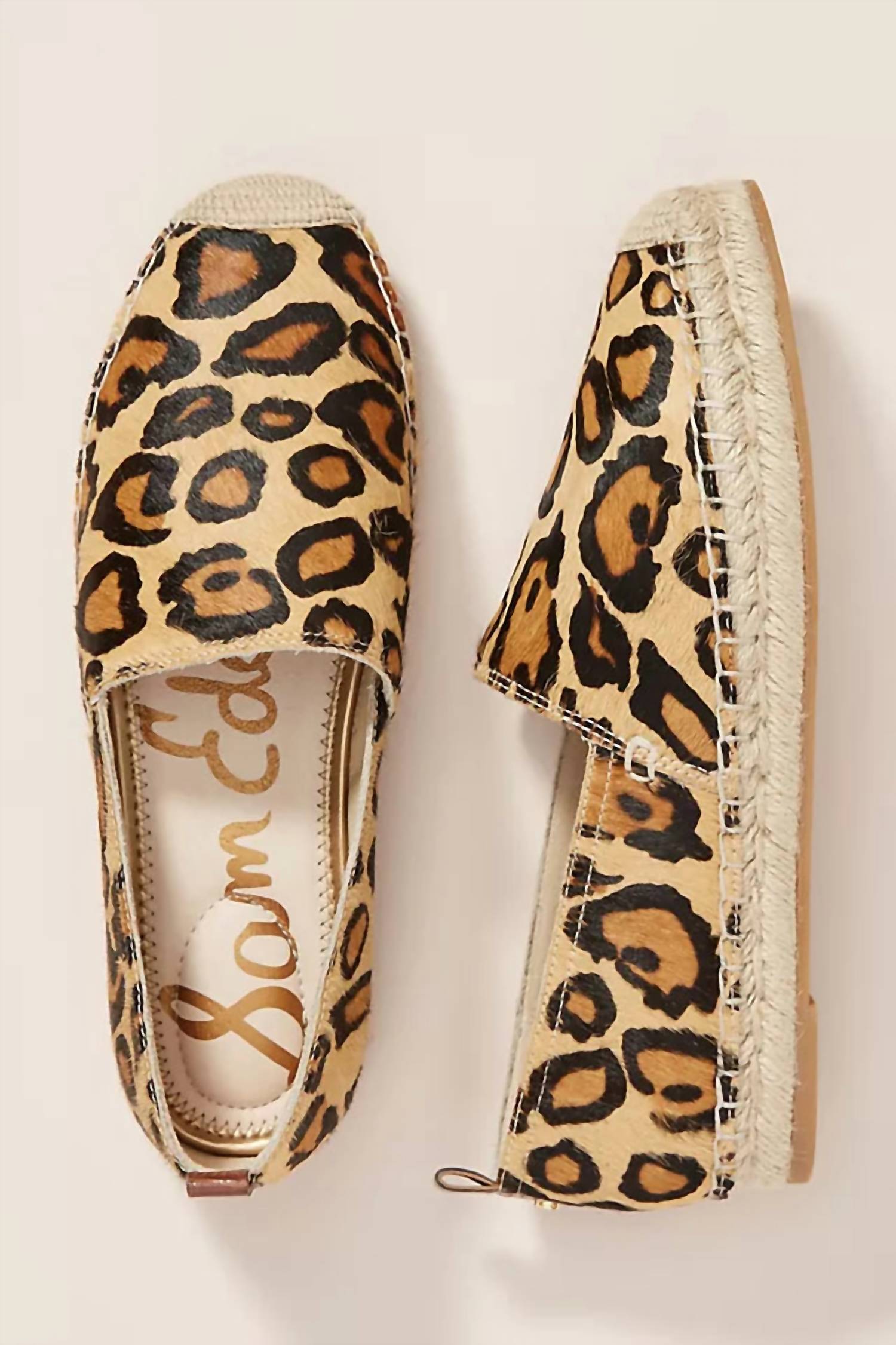 Sam Edelman Women's Leopard Espadrille Slip On Sandal in tan - women's shoe
